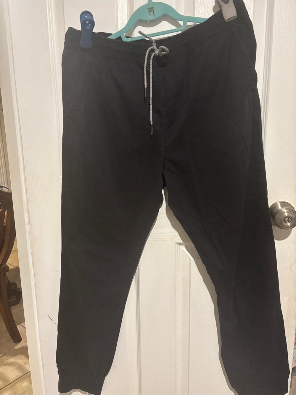 Men's Black Drawstring Jogger Pants